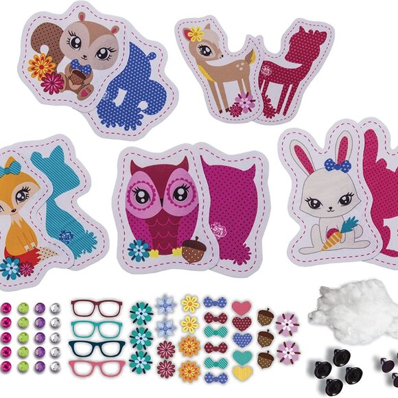 New Craft Sew Cool Woodland Stuffed Character Pillows Set - Picture 2 of 6